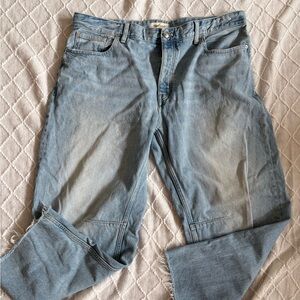 Madewell Darted barrel jean raw-hem